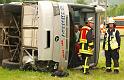 Schwerer Unfall mit Reisebus Lohmar Donrather Dreieck P194